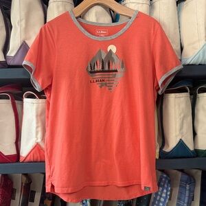 L.L. Bean Coral Graphic Tee